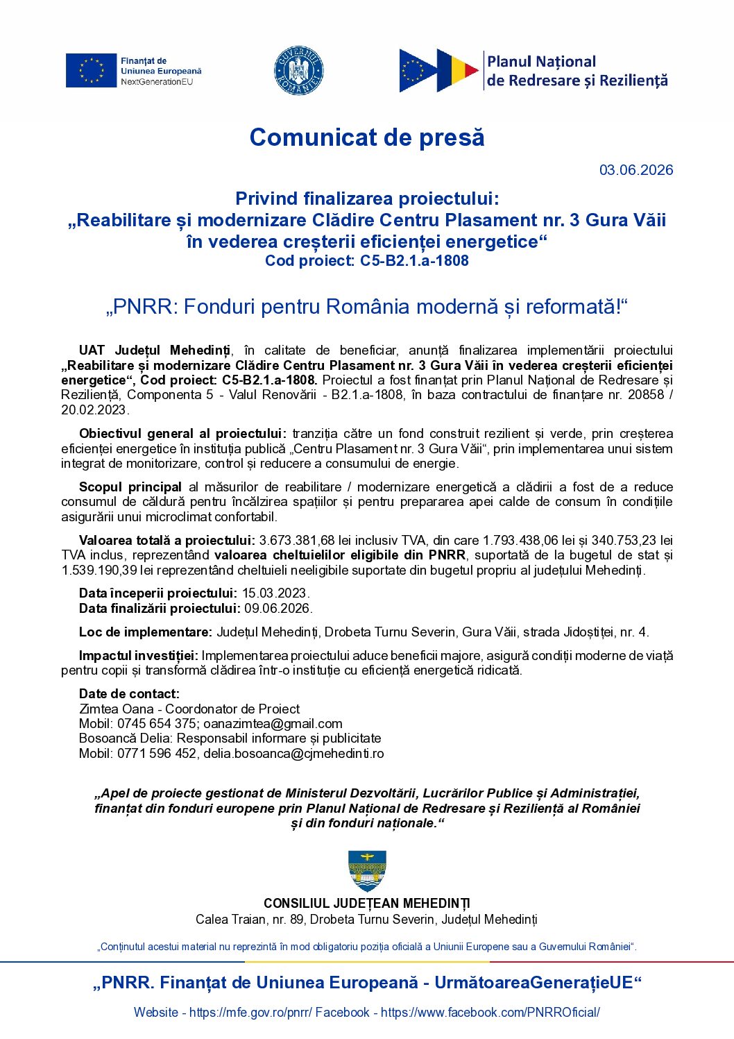 Comunicat de presă cod proiect: C5-B2.1.a-1808