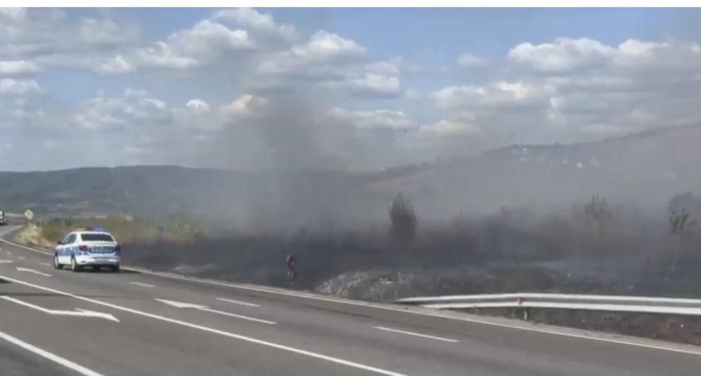 UPDATE | Incendiul de la Dudașu Schelei s-a extins pe aproximativ 5 hectare. Pompierii luptă cu flăcările, în condiții dificile