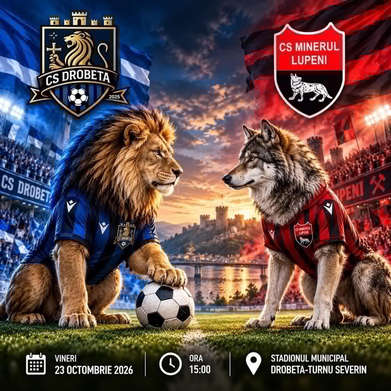 Derby la Drobeta-Turnu Severin! CS Drobeta o înfruntă pe Minerul Lupeni. Suporterii sunt chemați în număr mare la stadion